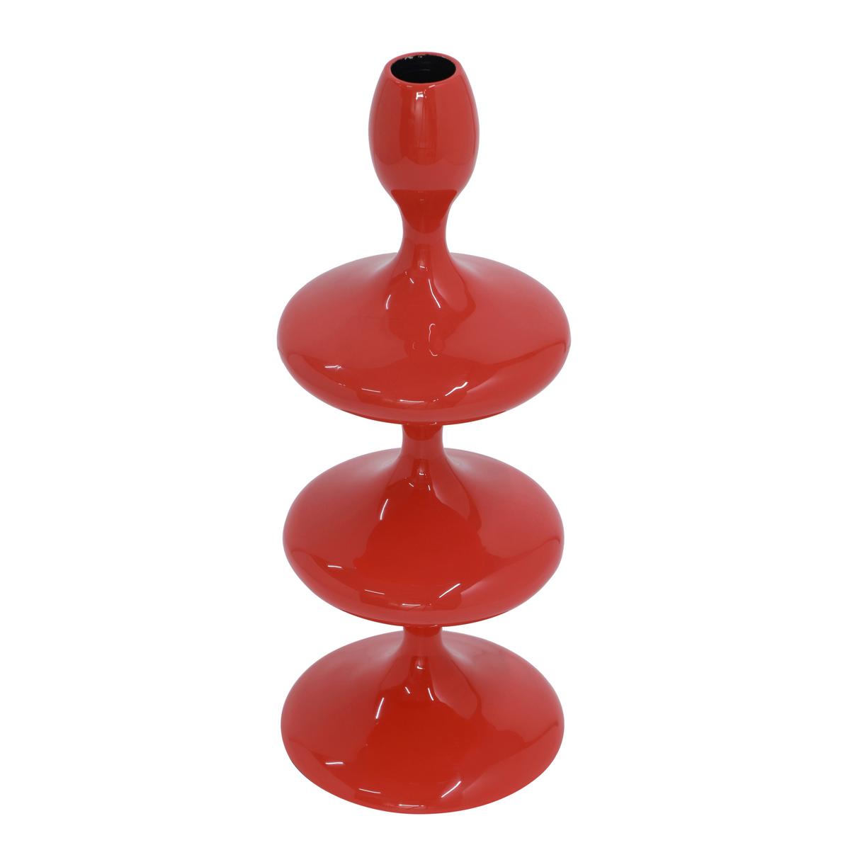 Stabkerzenhalter Laureen Rot - Rot, Basics, Metall (11/28/11cm)