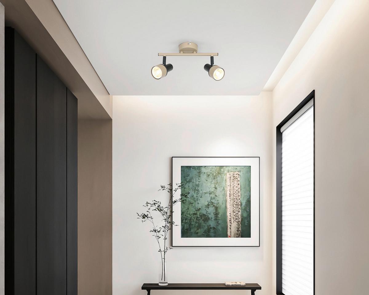 Reflektor Simba - črna/peščene barve, Romantika, kovina/umetna masa (27/8/12cm) - Mömax