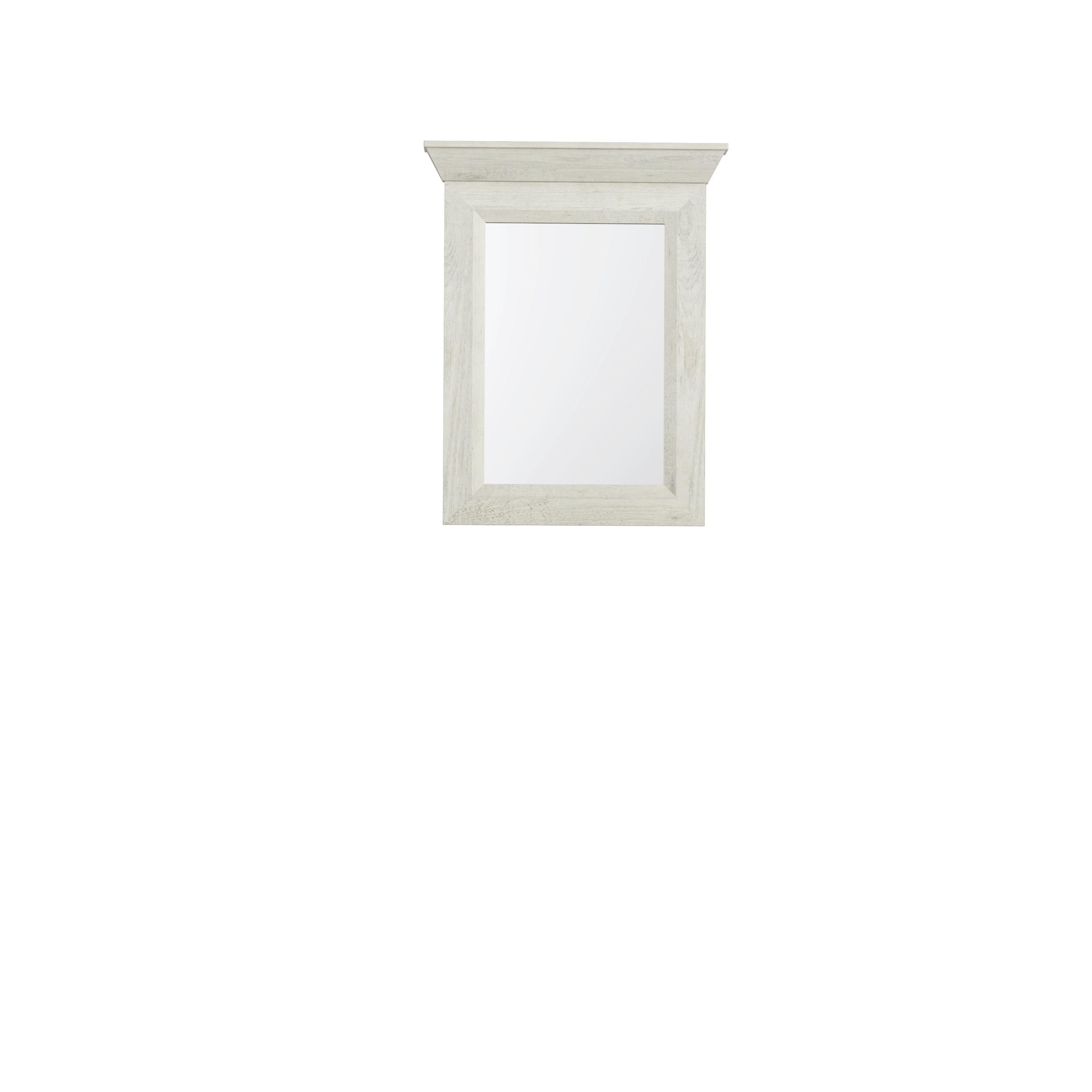 Spiegel "Kashmir" , Weiß - Weiß/Pinienfarben, Basics, Glas/Holzwerkstoff (72,1/92,8/7,3cm) - Livetastic