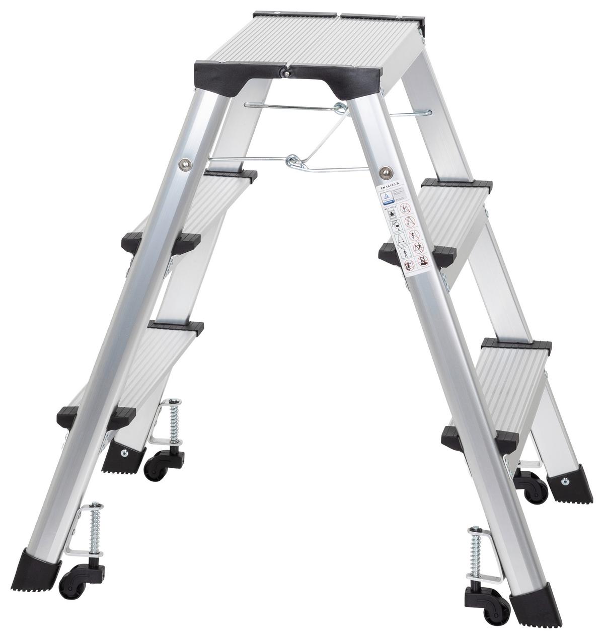 Zložljiva Lestev Solid Iv, Aluminij - barve aluminija, Basics, kovina (43/67/21cm) - MID.YOU