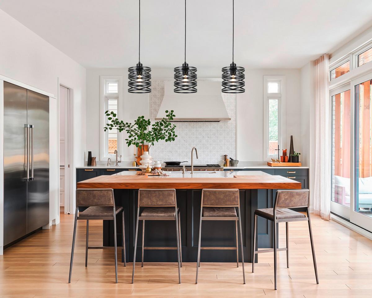 Hängeleuchte Esila Schwarz max. 40 Watt - Schwarz, MODERN, Kunststoff/Metall (17/120cm) - Mömax