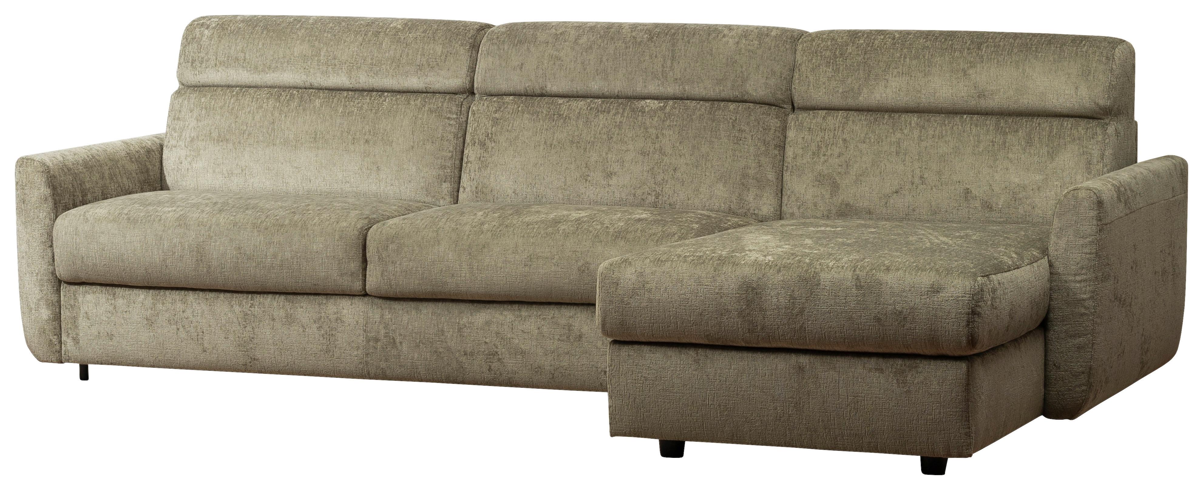 Sarokkanapé Sorrento Slim - zöld, Konventionell, faalapú anyag/textil (280/89/160cm)