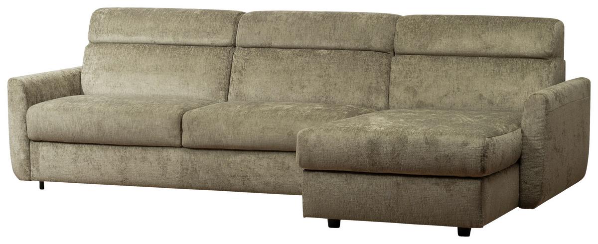 Sarokkanapé Sorrento Slim - zöld, Konventionell, faalapú anyag/textil (280/89/160cm)