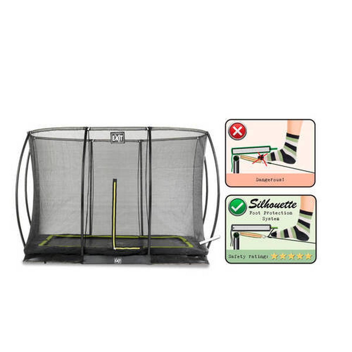 Trampolin Exit Schwarz - Schwarz, KONVENTIONELL, Kunststoff/Metall (305/203/214cm) - EXIT Toys