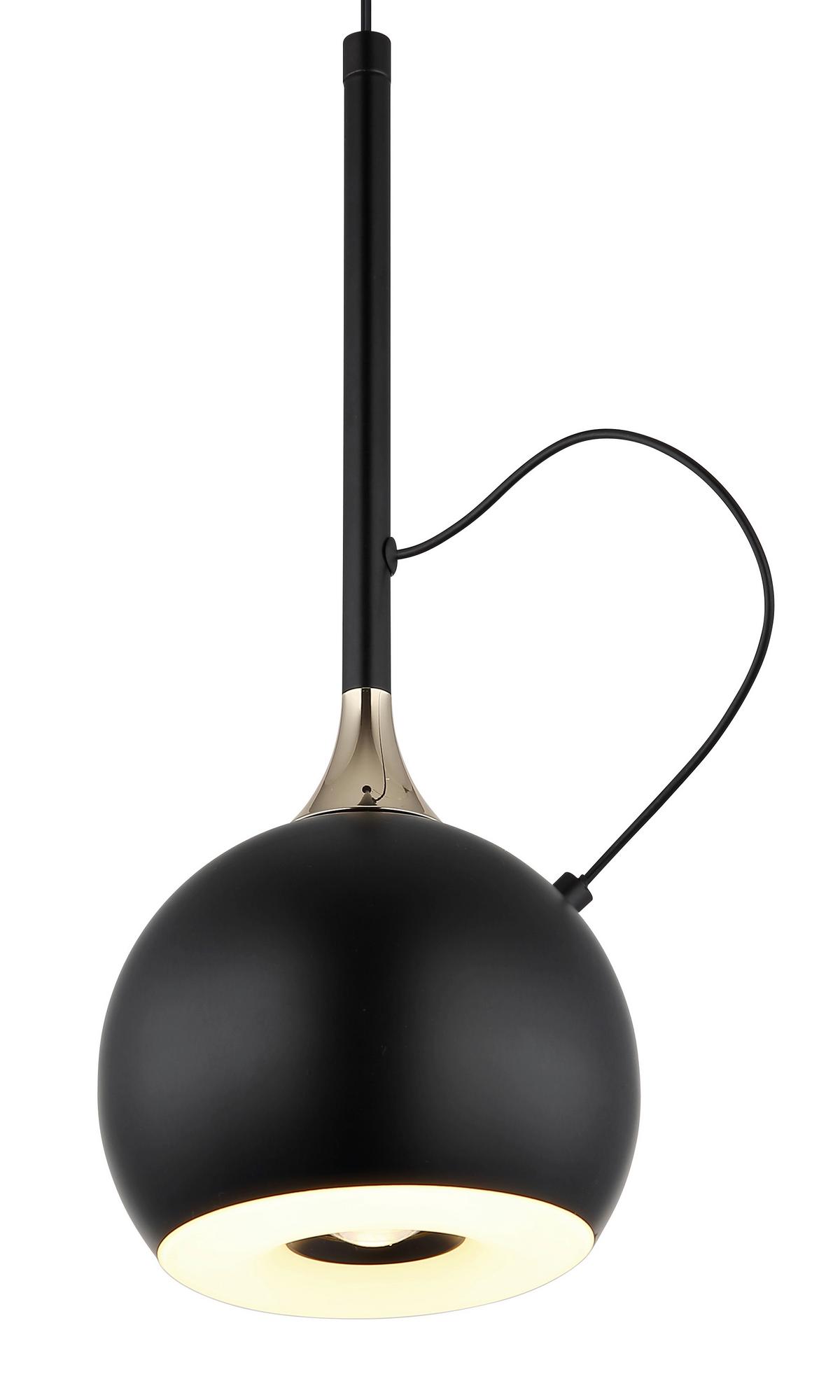 Led Viseća Svjetiljka Donovan - bijela/crni krom, Design, metal/plastika (12/150cm) - Globo