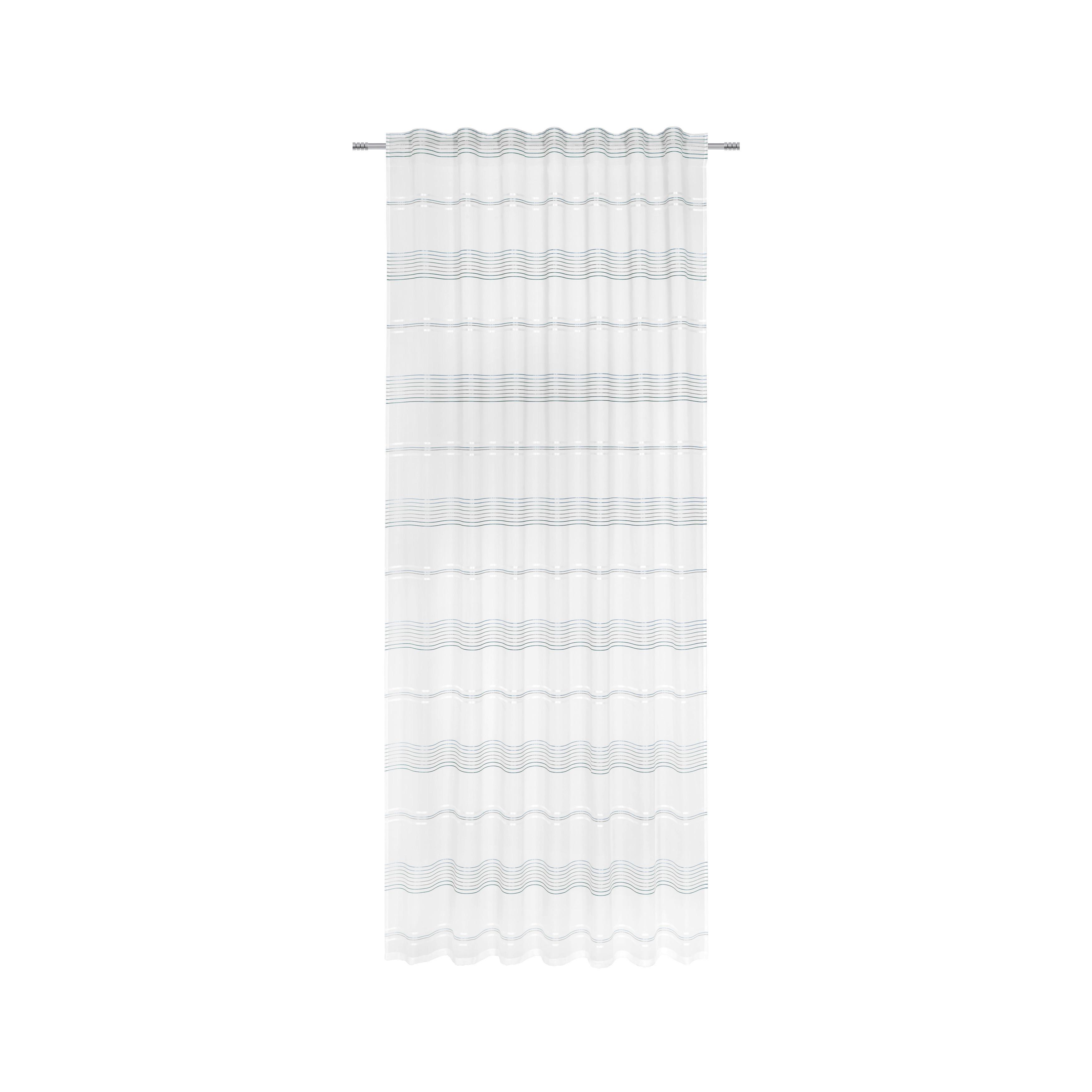 Készfüggöny Louis 140/245 - jadezöld/fehér, Konventionell, textil (140/245cm) - Modern Living
