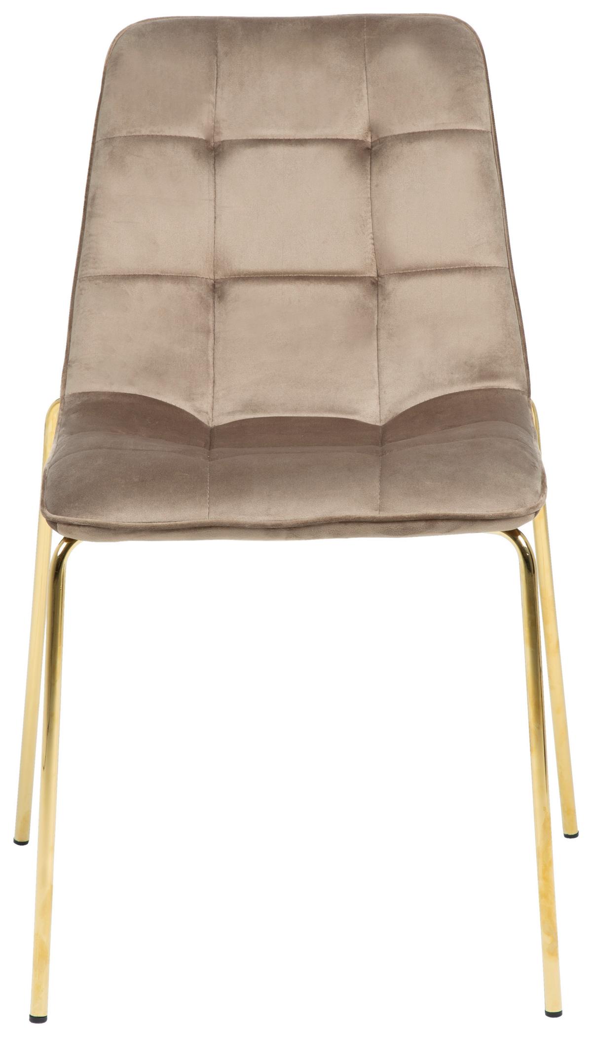 KRZESŁO MEGA - kolor złoty/brązowy, Lifestyle, metal/drewno (57/83/60cm) - MID.YOU