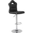 Barski Stol Linz - črna/bela, Moderno, kovina/tekstil (41,5/106-127/54cm) - Mömax modern living Barski Stol Linz - črna/bela, Moderno, kovina/tekstil (41,5/106-127/54cm) - Mömax modern living