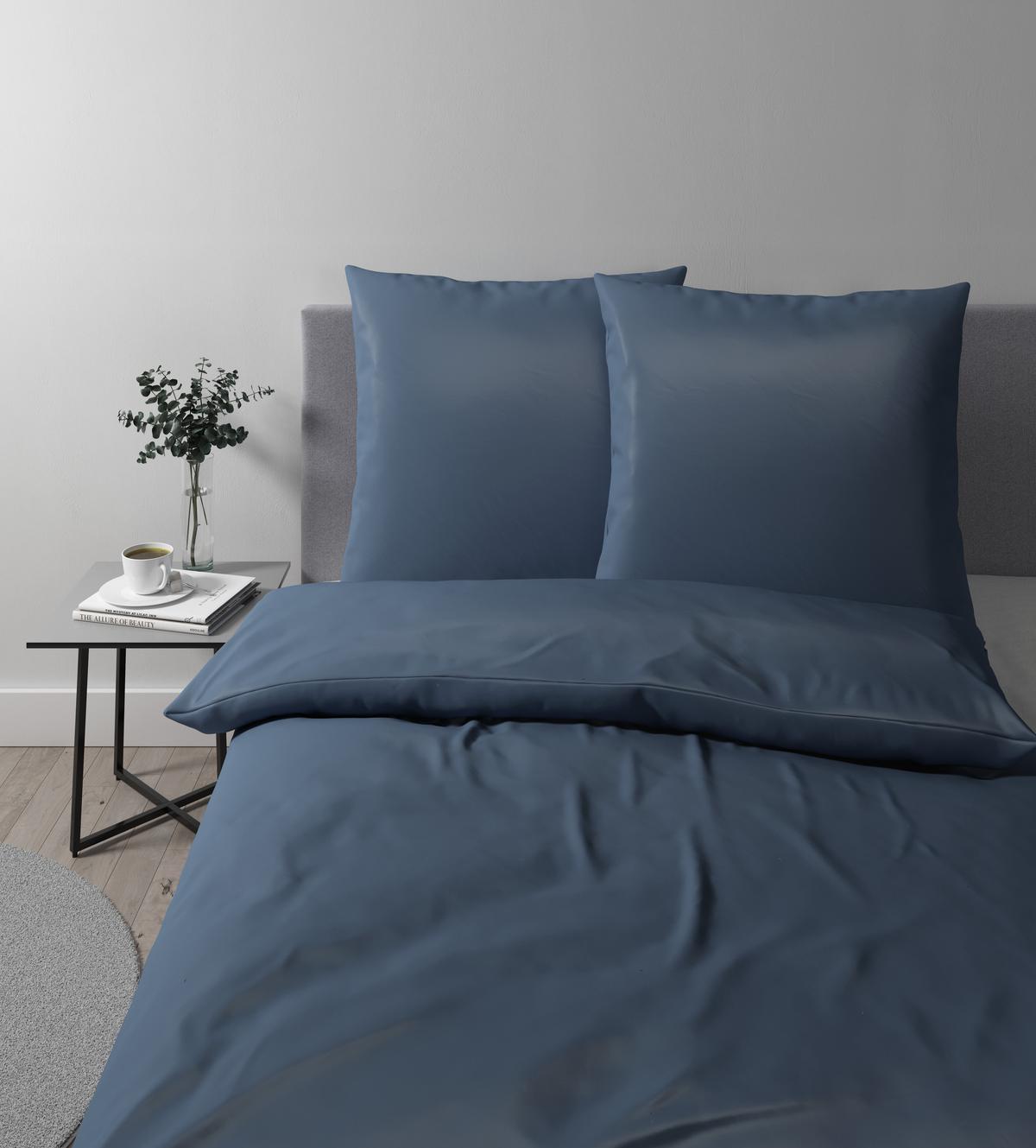 Bettwäsche Alex Uni XXL ca. 200x220cm - Blau, MODERN, Textil (200/220cm) - Premium Living