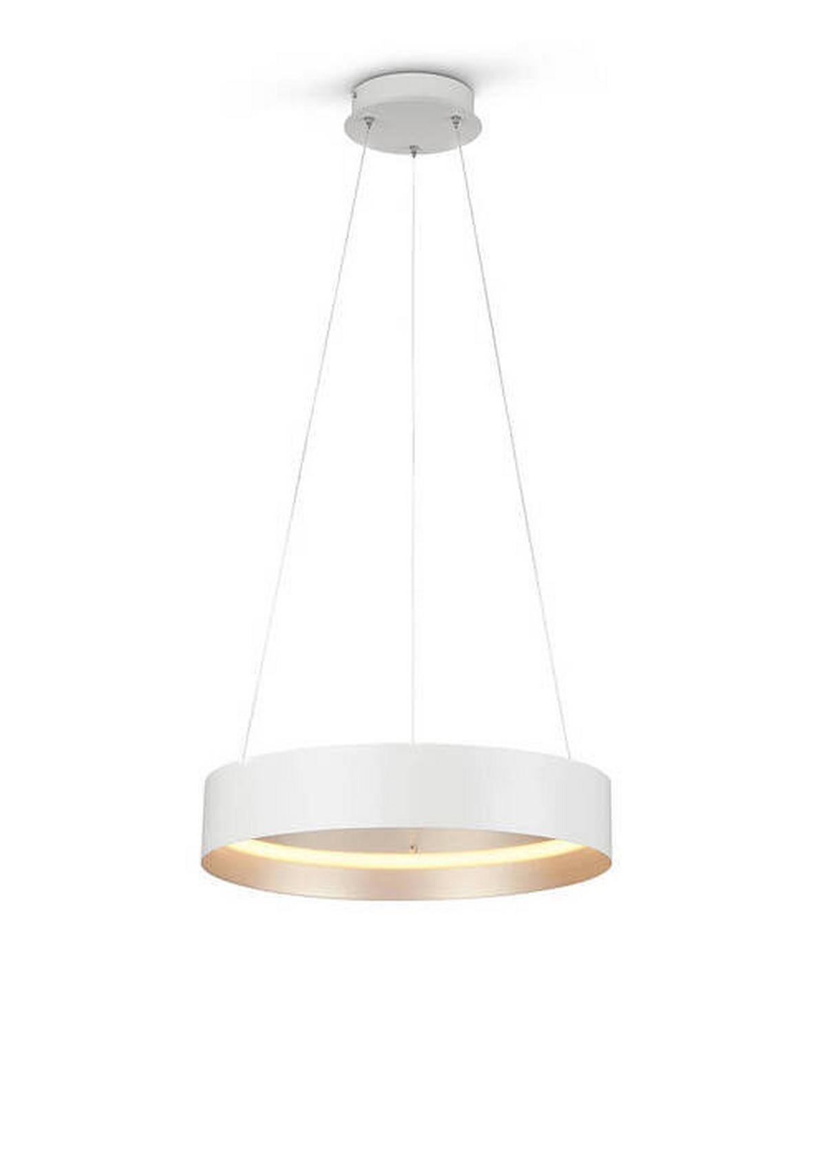 LAMPA WISZĄCA LED MR34461131 LOOP - kolor srebrny/biały, Design, metal (50/150cm) - Musterring