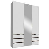 DULAP USI ROTATIVE LEVEL 36A - argintiu/alb, Modern, sticlă/material pe bază de lemn (150/216/58cm) - Modern Living