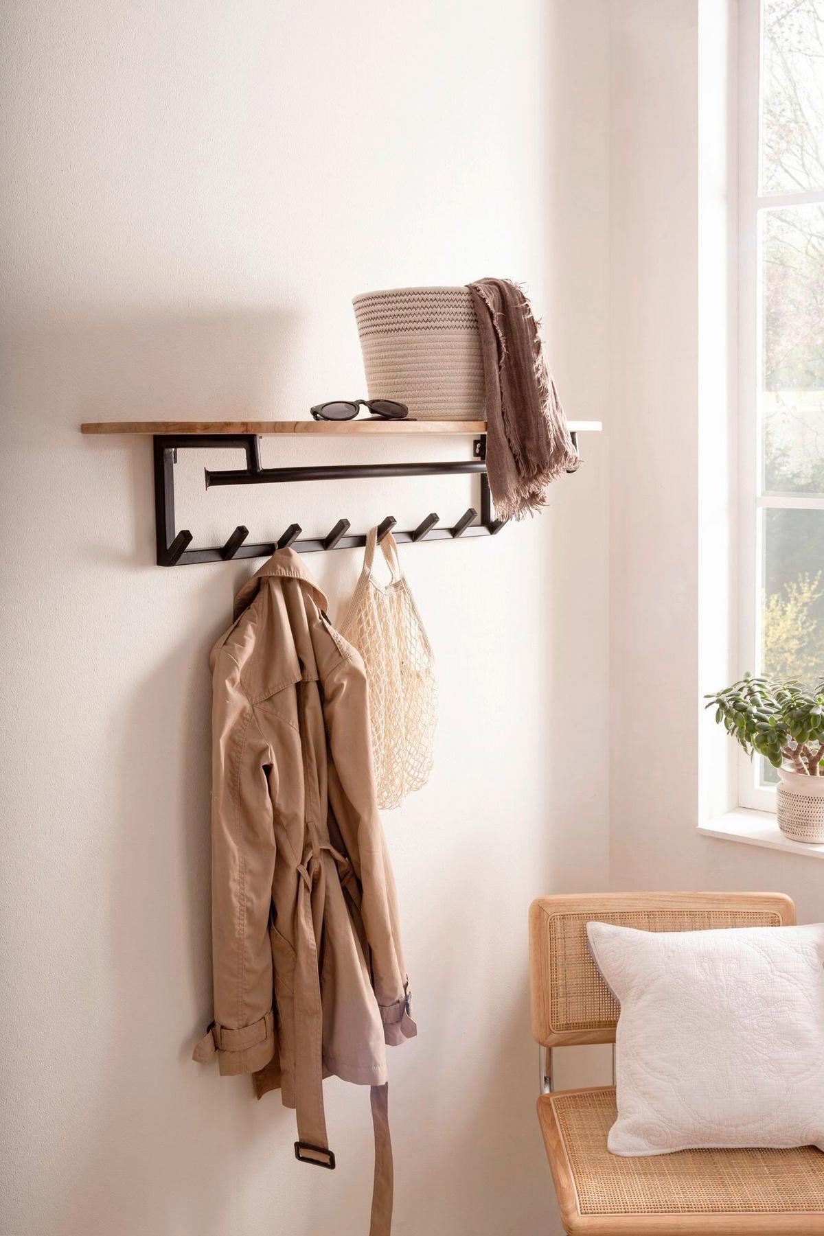 Garderobe Wl7.405 - Akaziefarben, Design, Holz (100/30/20cm) - Livetastic
