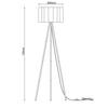 GOLVLAMPA SEJLA - beige, Modern, metall/textil (50/50/150cm) - Mömax