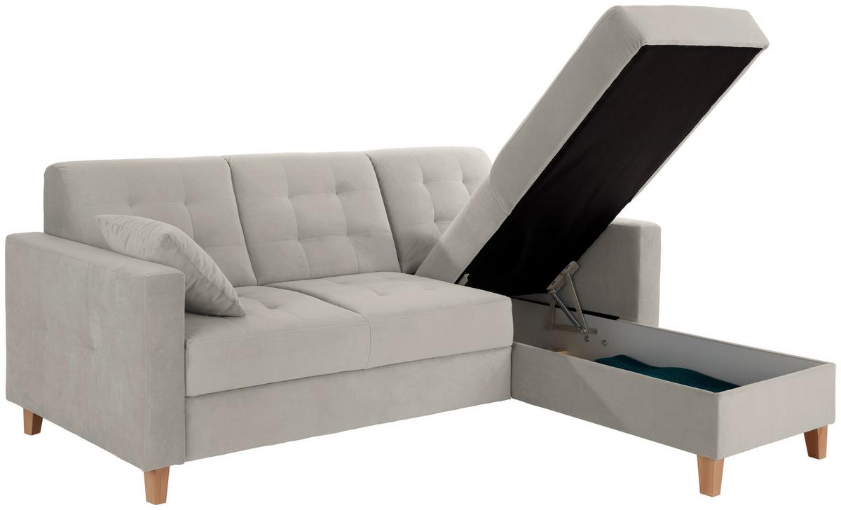 Colțar BERGEN - gri deschis, Design, textil (231/160cm) - Luca Bessoni