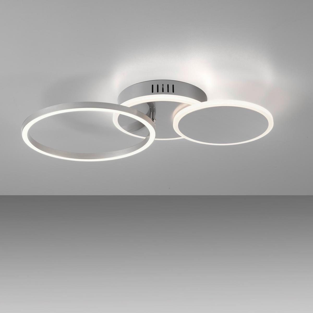 LED-Deckenleuchte Sevent in Silberfarben max. 25,5 Watt - Kunststoff/Metall (50/33,4/8,2cm)