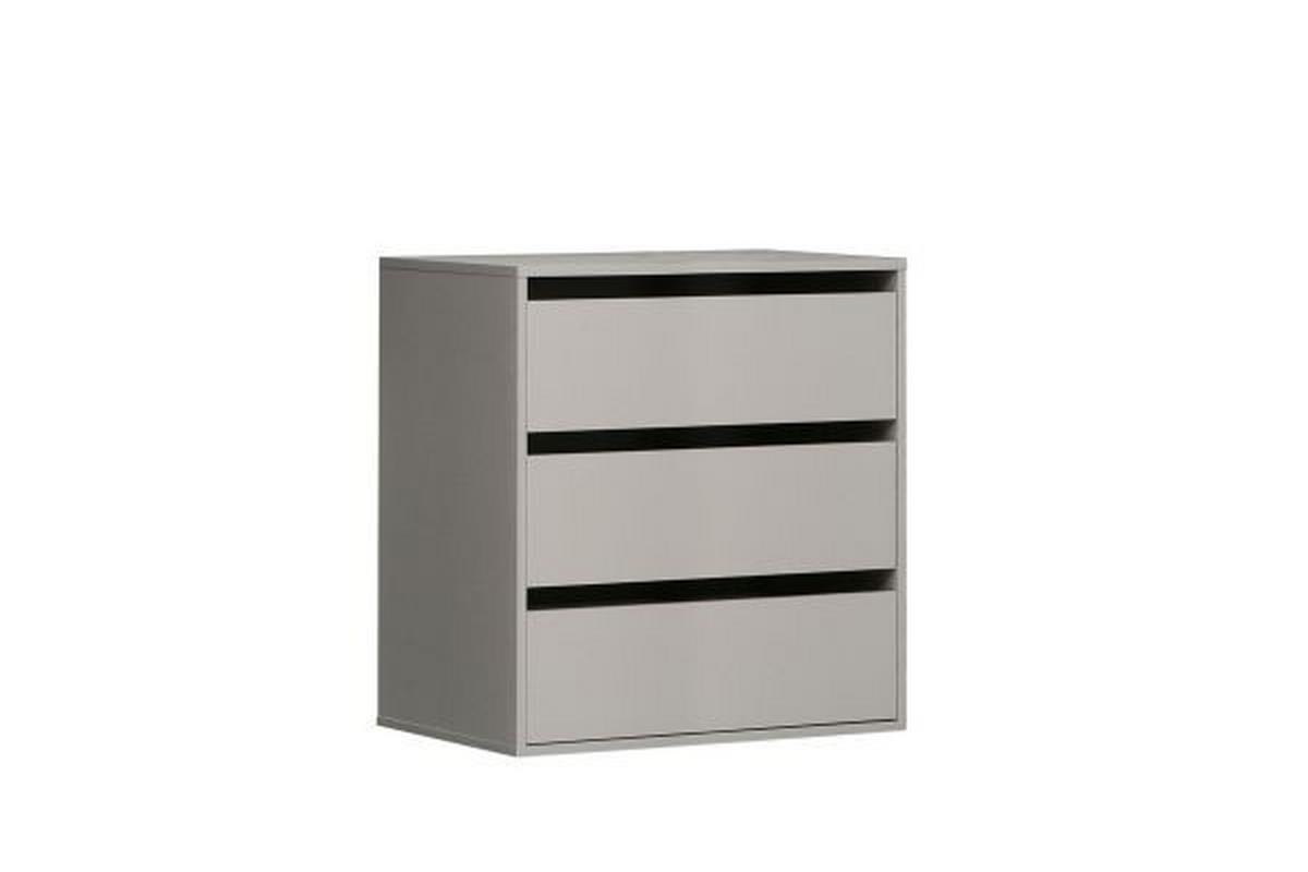 Fiókos Betét Szürke 3 Fiókkal Bellevue - szürke, Lifestyle, faalapú anyag (98,7/70,6/39,6cm)