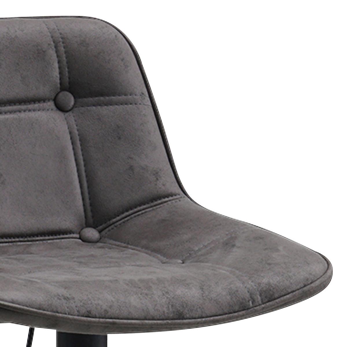 Barhocker-Set Ezra ca. 49x87 cm 2er-Set Anthrazit - Anthrazit/Schwarz, LIFESTYLE, Textil/Metall (49/87/43cm) - MID.YOU