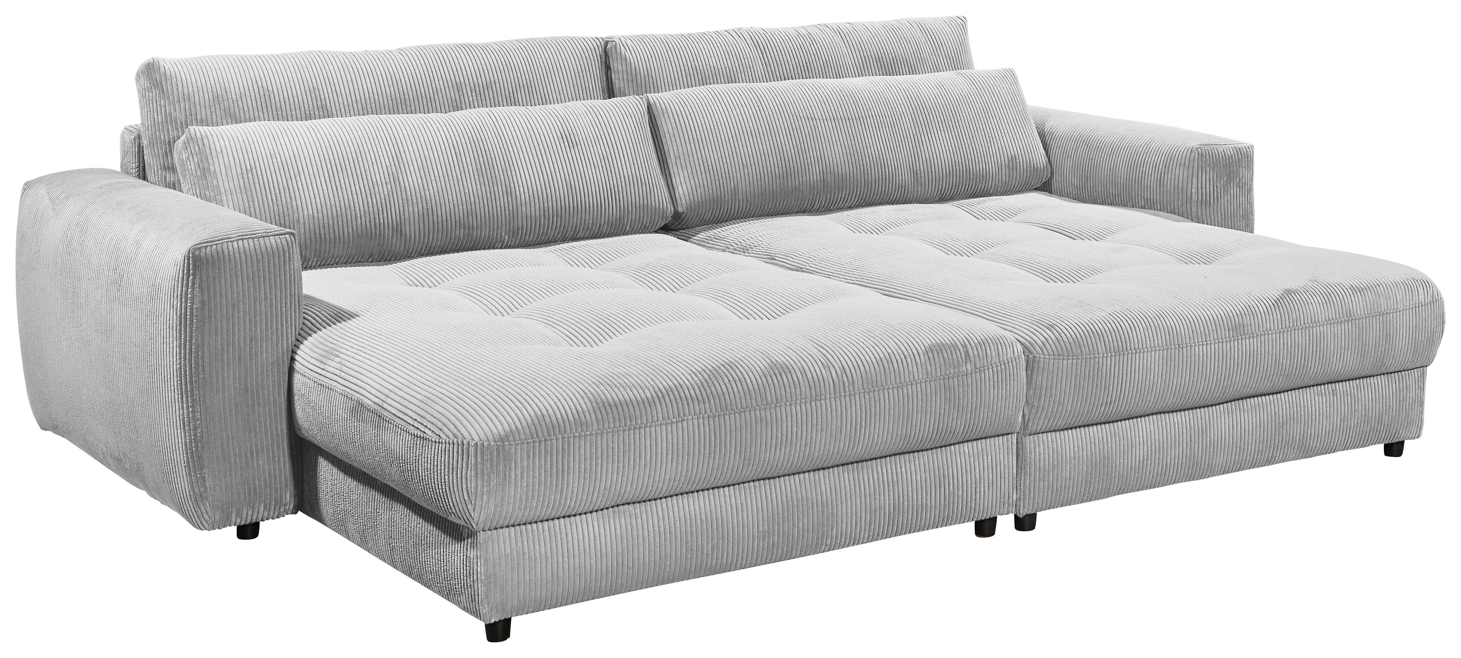 Bigsofa Barura Loveseat ca. 292x194 cm Hellgrau - Hellgrau/Schwarz, KONVENTIONELL, Holzwerkstoff/Kunststoff (292/90/194cm) - MID.YOU