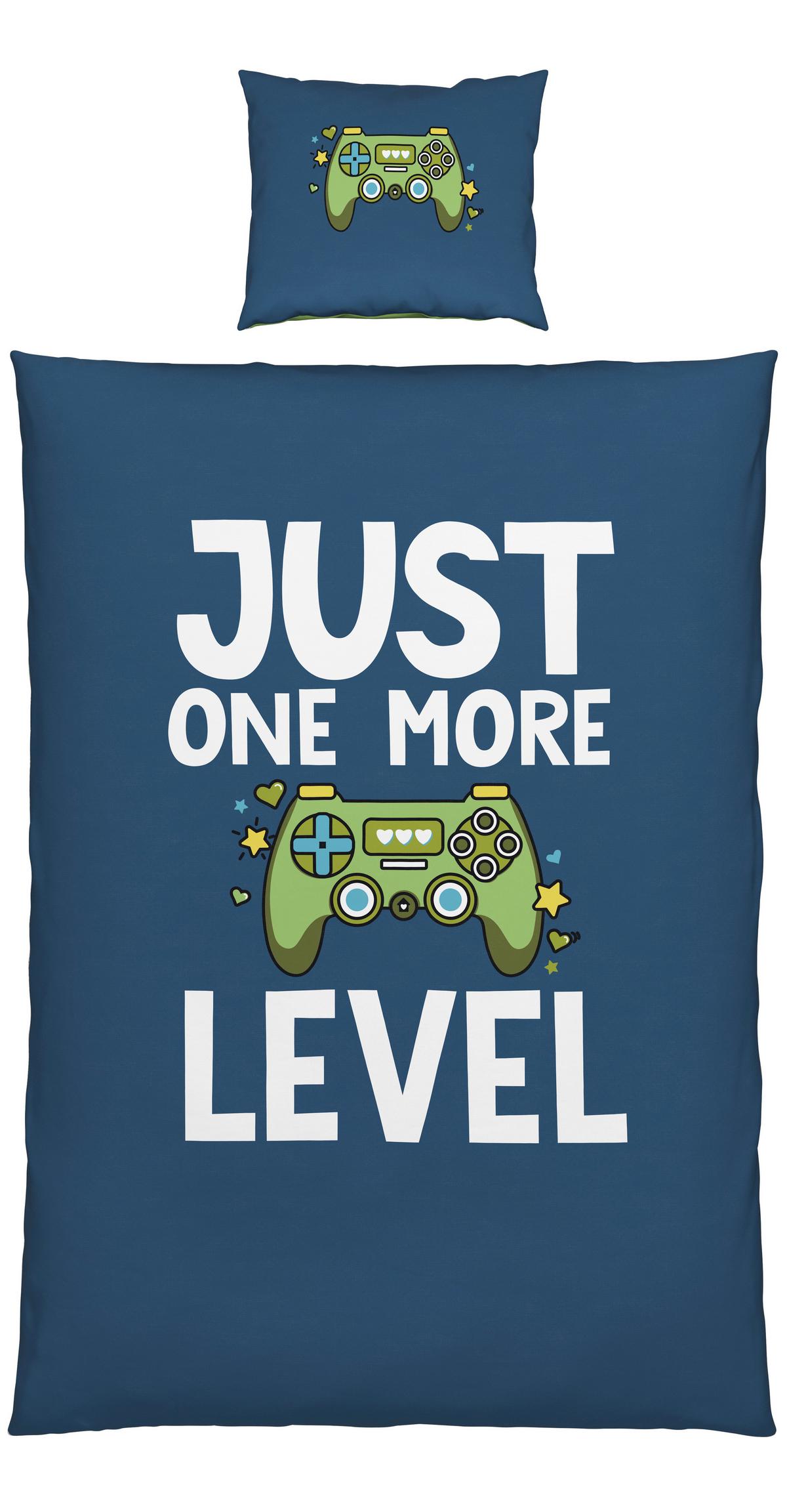 JUGENDBETTWÄSCHESET LEVEL -EXT- - Blau/Grün, Textil (160/210cm) - Modern Living