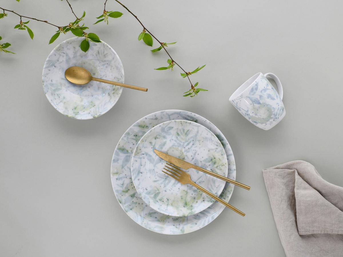 Kombinirani Servis Home Tropical, 16-Delni - zelena, Basics, keramika - Creatable