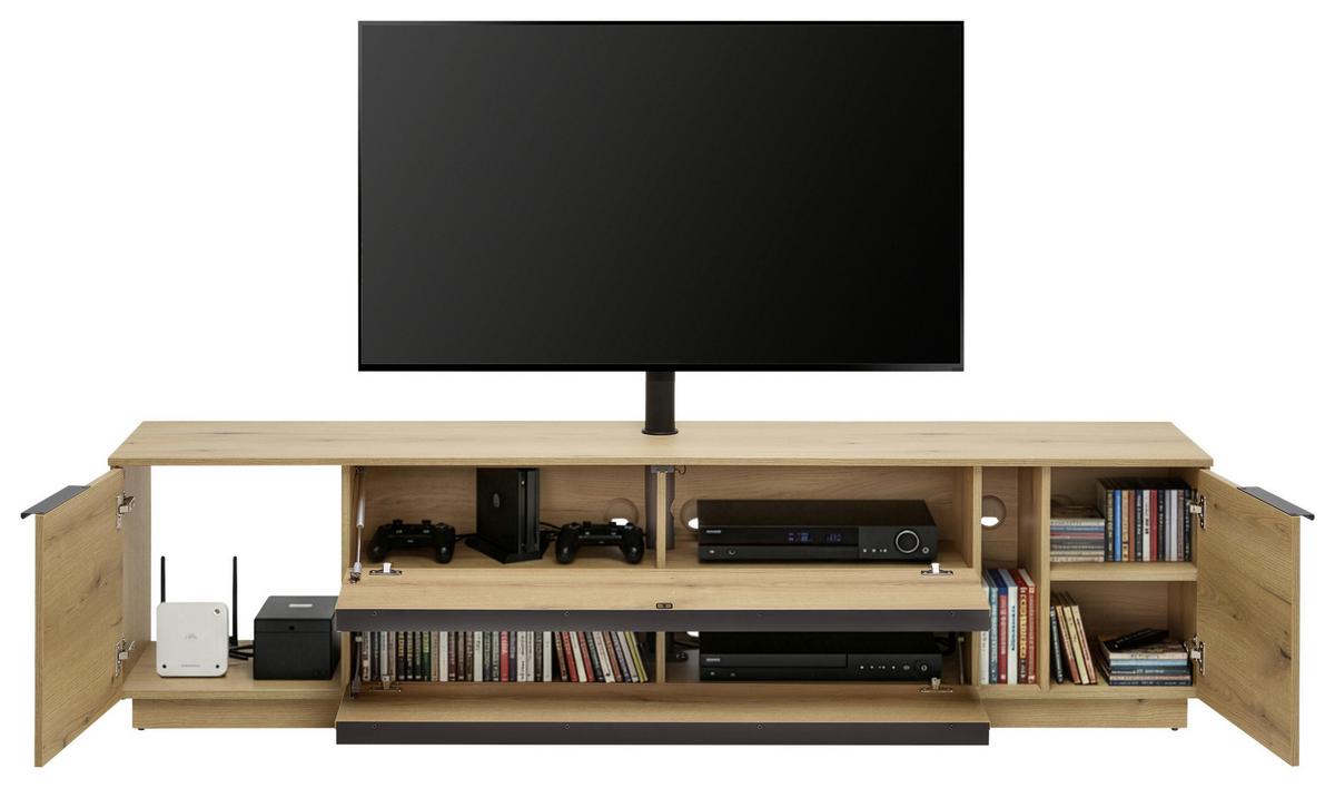 Comodă TV NEO - culoare lemn stejar, Modern, material pe bază de lemn (210/53/40cm) - Modern Living