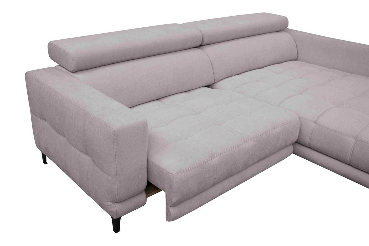 Sarokkanapé Aspen - szürke, Konventionell, faalapú anyag/textil (264/192cm)