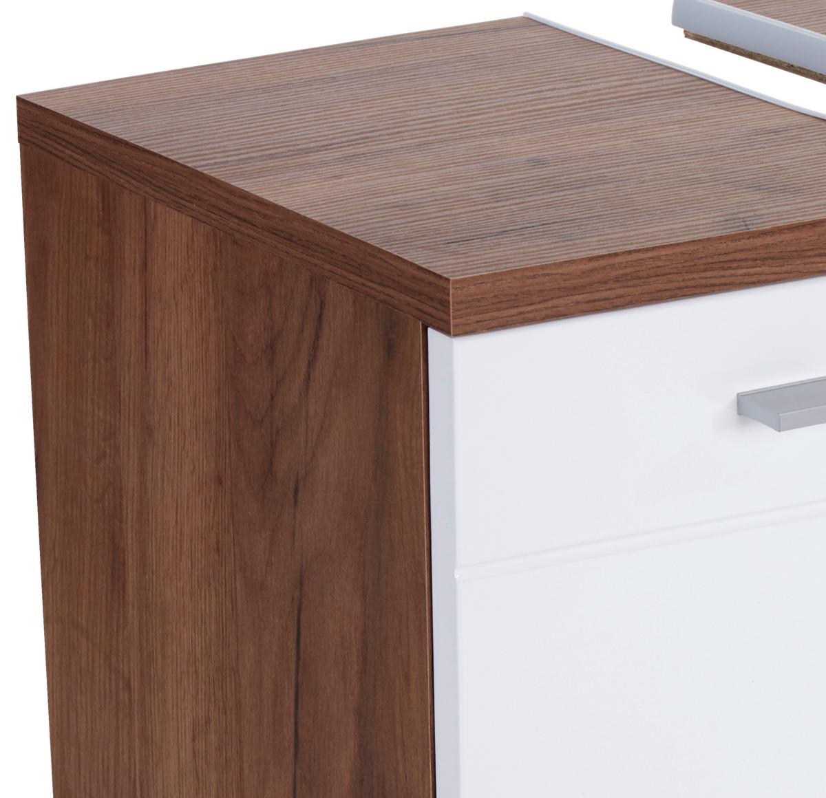 Element Ispod Umivaonika Bari - bijela/boje hrasta, Konvencionalno, drvni materijal/plastika (70/60/32cm)