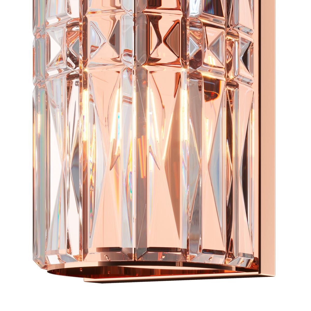 Wandleuchte Facet Goldfarben max. 60 Watt - Transparent/Goldfarben, Trend, Glas/Metall (13/10/75,2cm) - MAYTONI