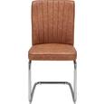 Schwingstuhl in Braun/chromfarben - Chromfarben/Grau, MODERN, Textil/Metall (46,5/93/60cm) - MODERN LIVING