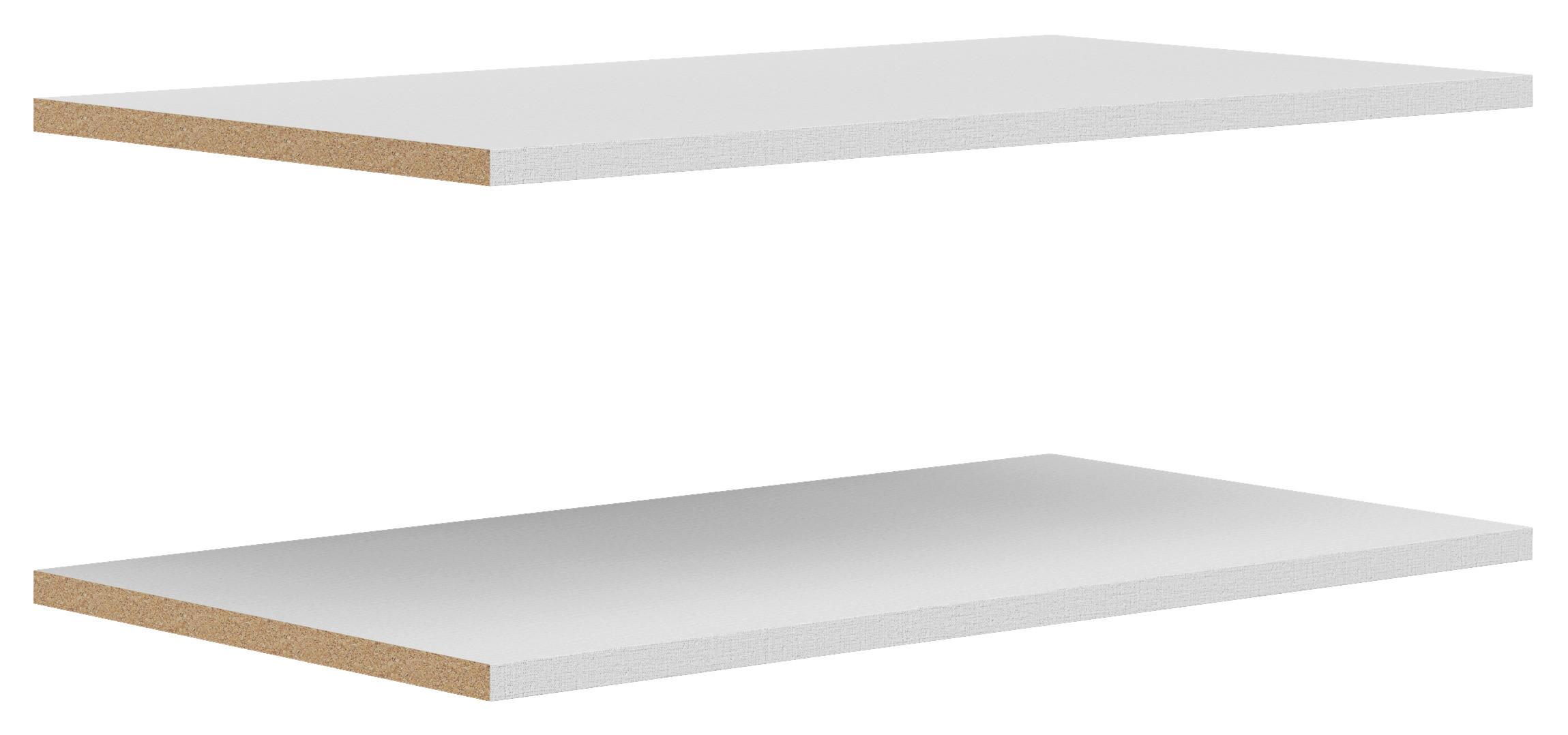 Einlegebodenset Milos Weiß, 2-teilig - Weiß, MODERN, Holzwerkstoff (88/1,6/50cm) - Mömax