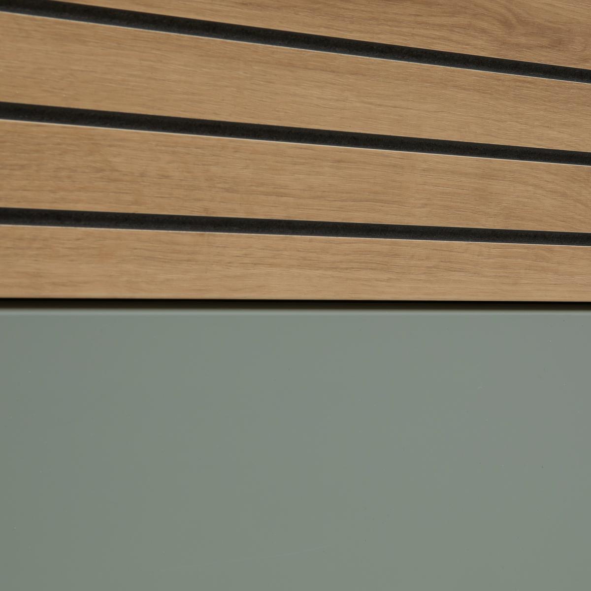 Kommode Bahia-M Grün/Eiche Artisan - Schwarz/Eiche Artisan, MODERN, Holzwerkstoff/Metall (81/101/41cm) - Mömax