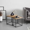 SIDOBORD SET KOKO -EXKLUSIV- - svart/naturfärgad, Lifestyle, metall/naturmaterial (34/38/36/40/34/38cm) - Mömax