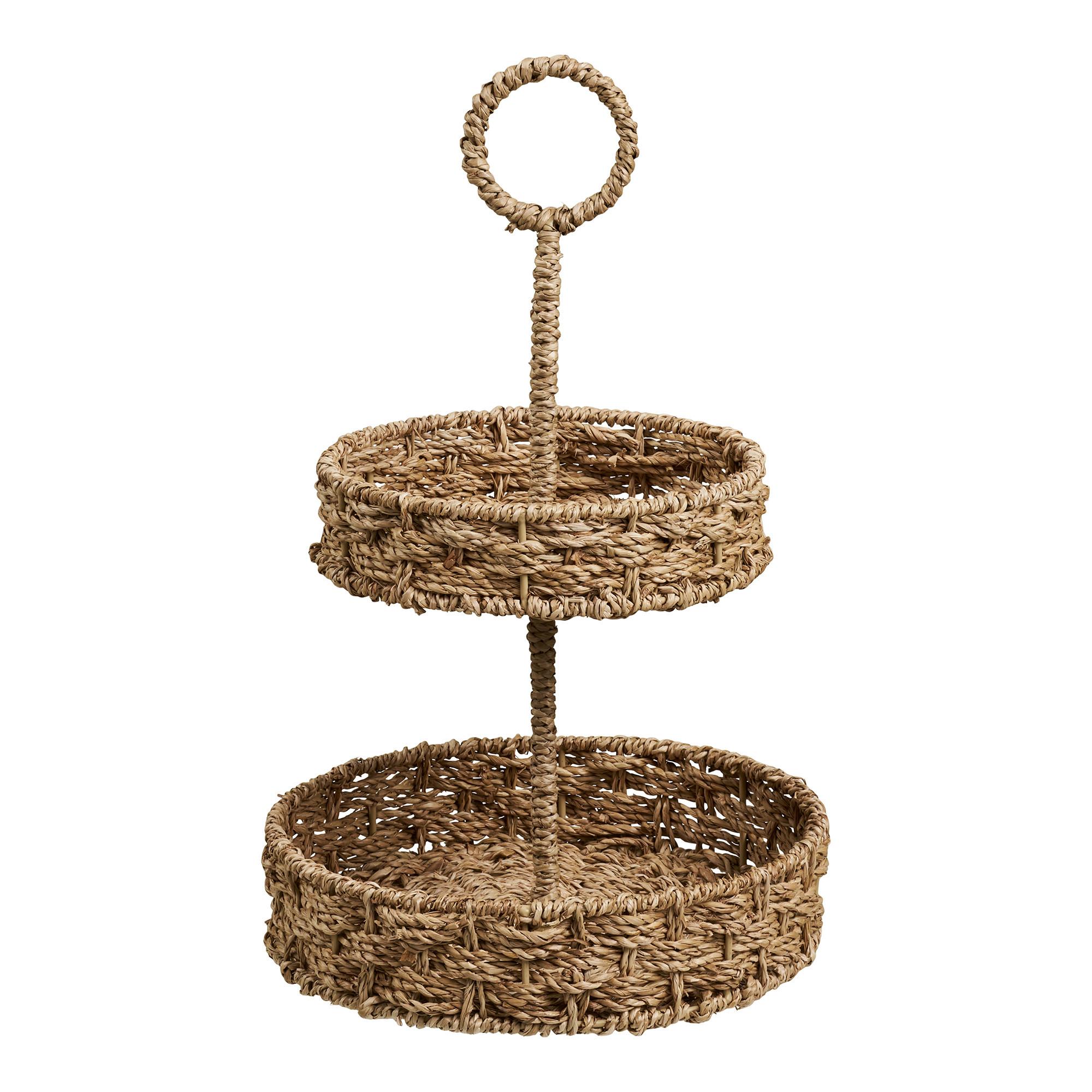 Etagere Rifbjerg Tray Naturfarben 2-stöckig - Naturfarben, Basics, Naturmaterialien/Metall (25/40,5/25cm)