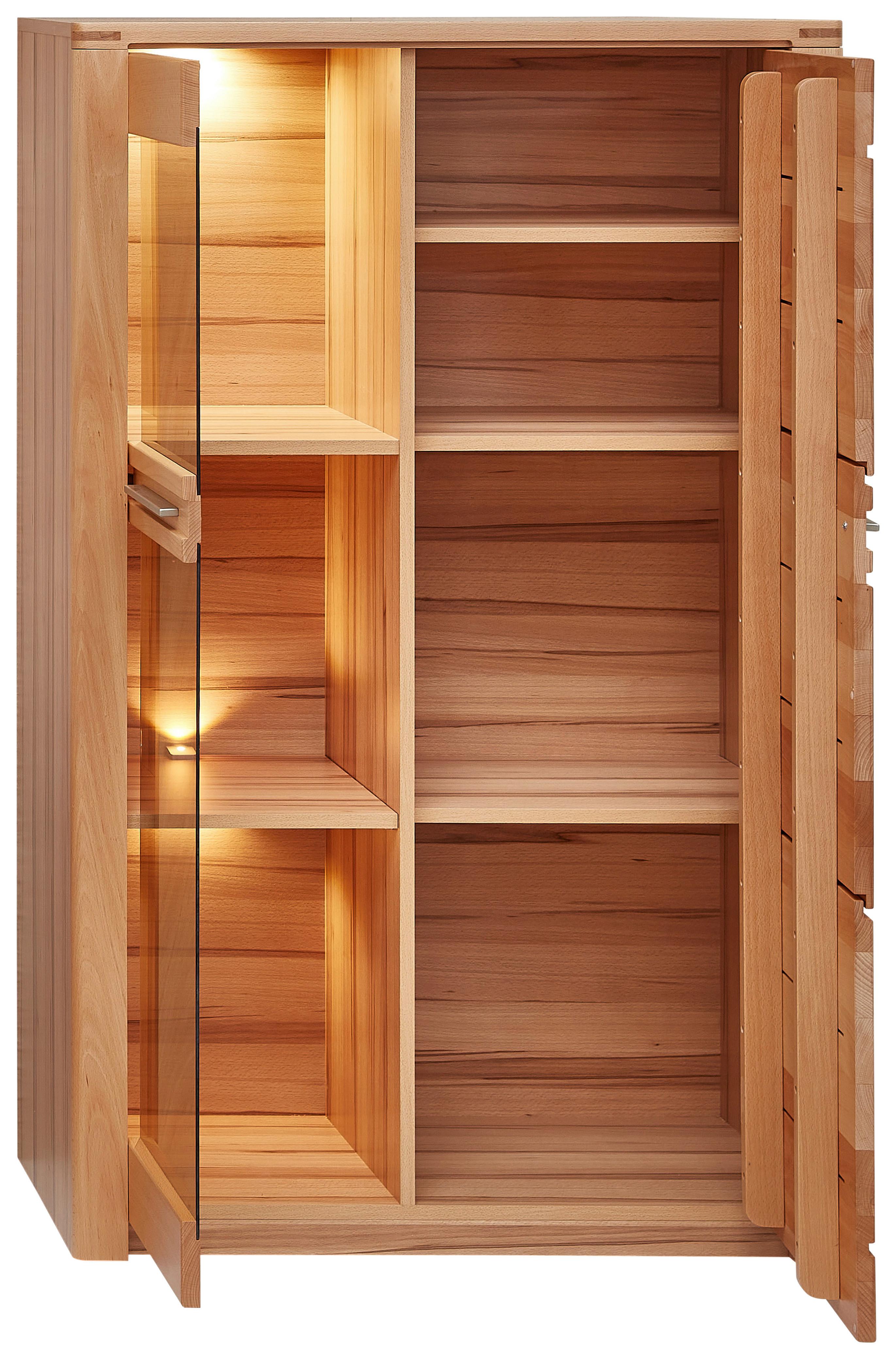 Highboard Arvid Kernbuche - Chromfarben/Kernbuche, Konventionell, Holz/Holzwerkstoff (85/137/40cm) - Mömax