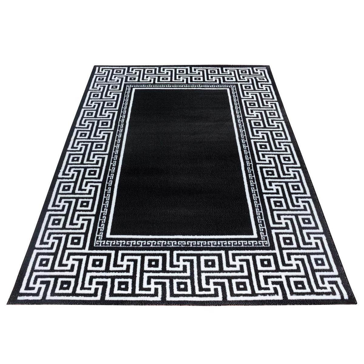 Flachwebeteppich Parma Schwarz ca. 240x340cm - Schwarz, Design, Textil (240/340cm) - Novel