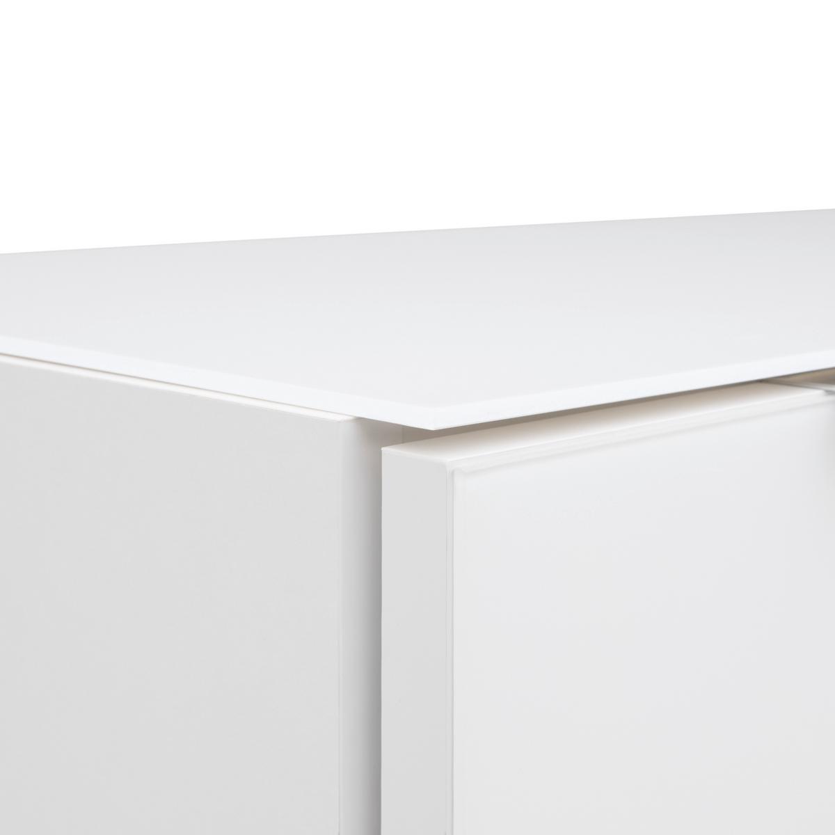 Vitrine Siena Weiß - Chromfarben/Schwarz, MODERN, Glas/Holzwerkstoff (105/151/40cm) - Premium Living