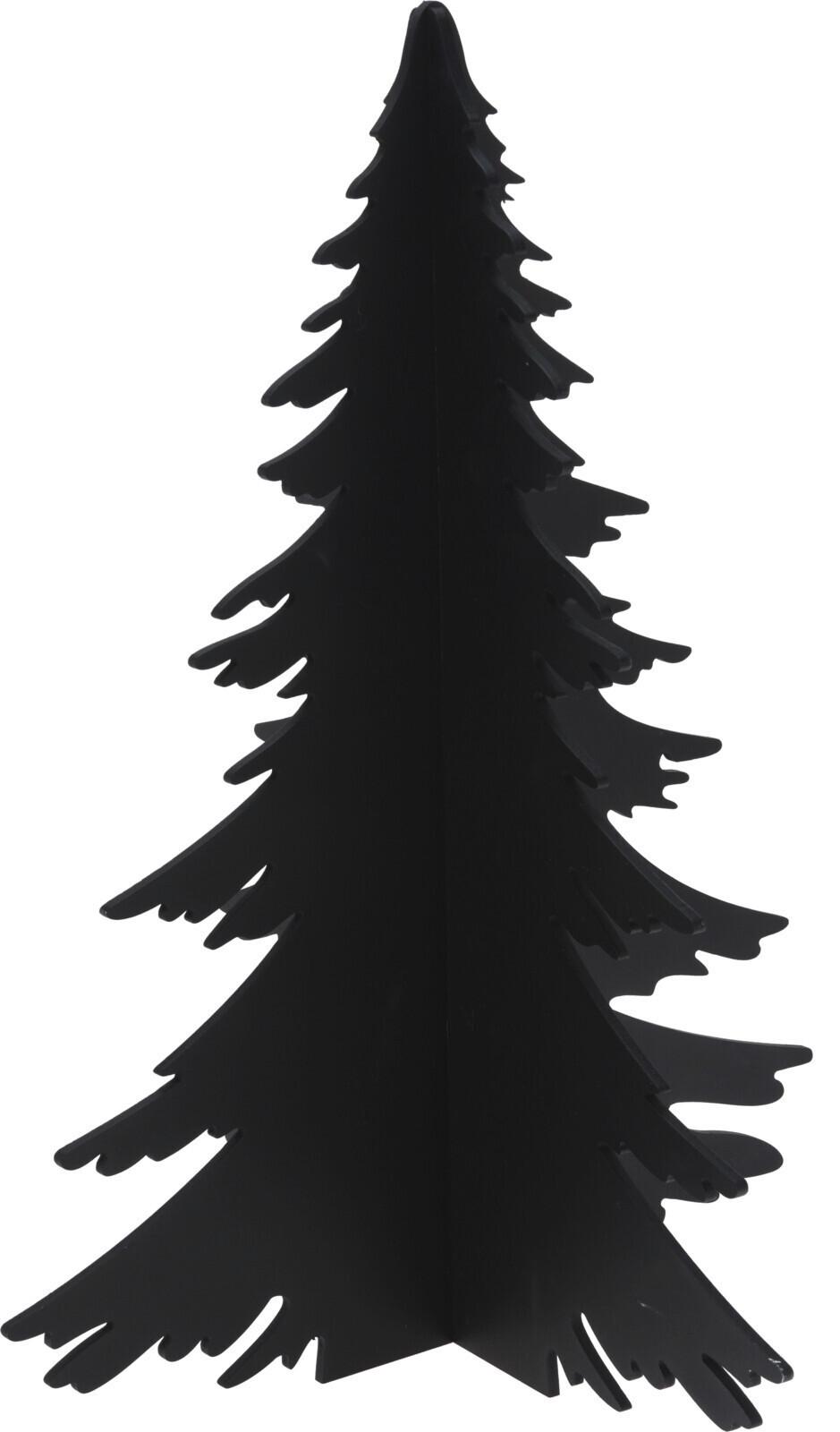 CHOINKA DEKORACYJNA GR9022241 - czarny, Basics, materiał drewnopochodny (45/45/60cm) - X-Mas