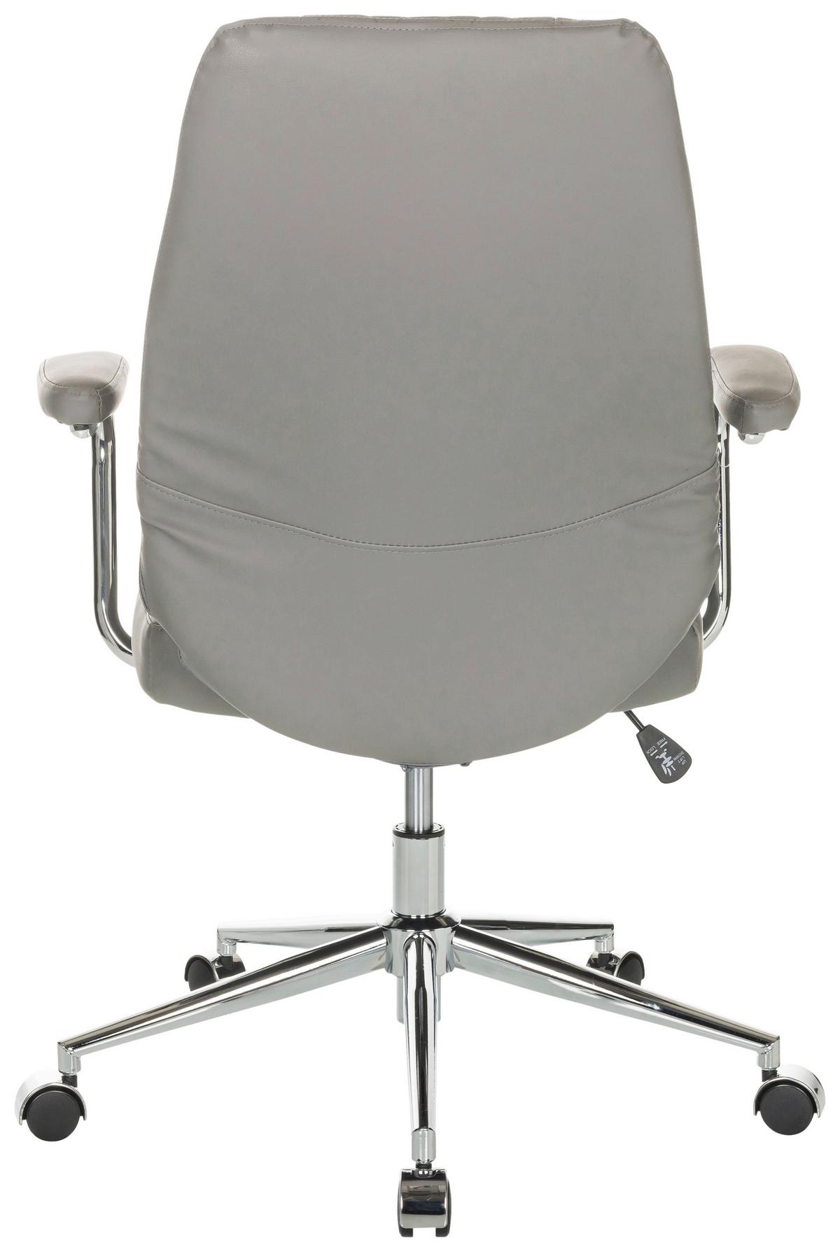 Pisarniški Stol Theo I, Siva - siva, Basics, kovina/umetna masa (68/96-103/68cm) - MID.YOU