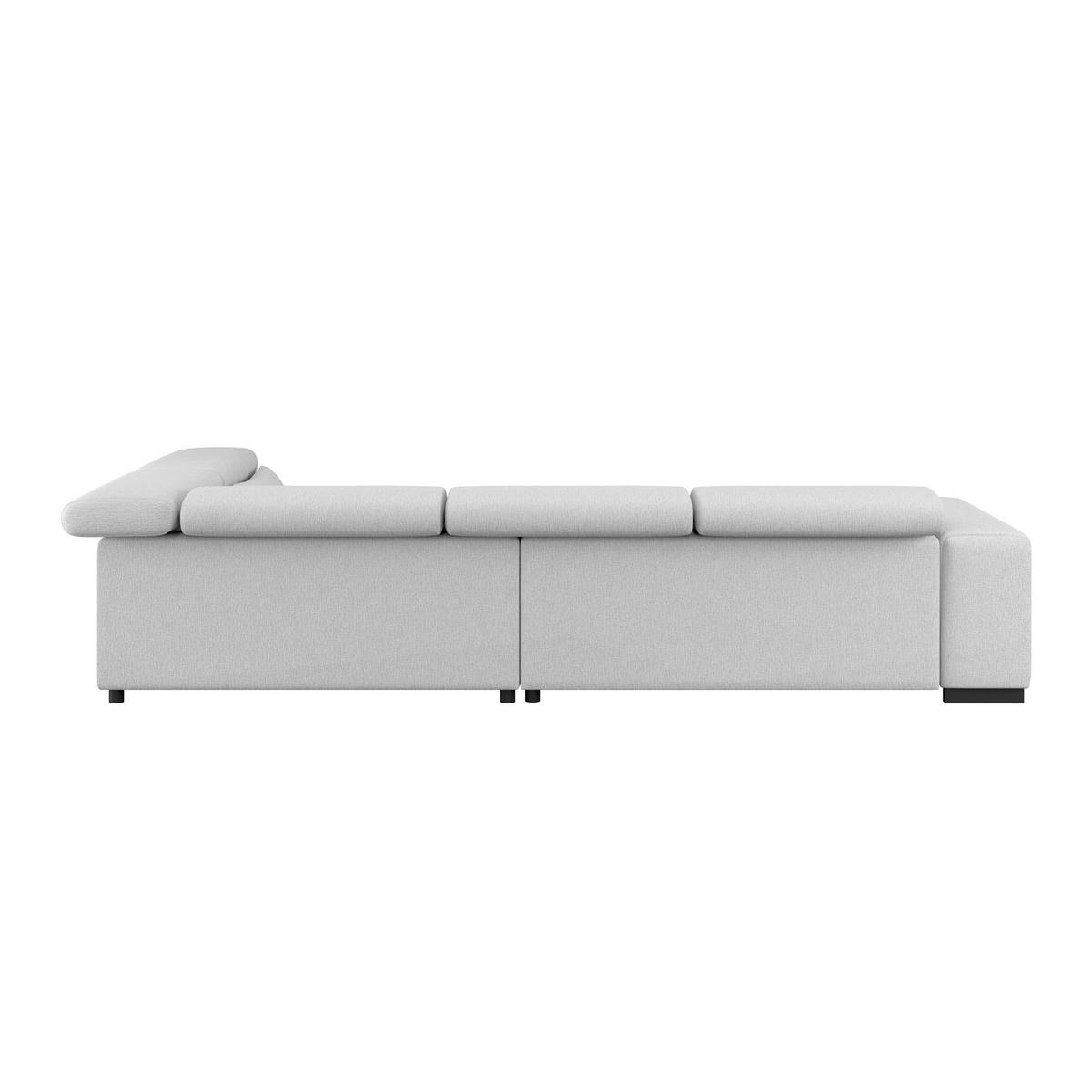 Kutna Garnitura Matera - svijetlo siva/crna, Trend, tekstil/drvo (311/226cm)