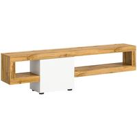 Nizka Omarica Samba, Barva Hrasta, Bela - črna/barve hrasta, Design, umetna masa/leseni material (190/51/30cm) - MID.YOU