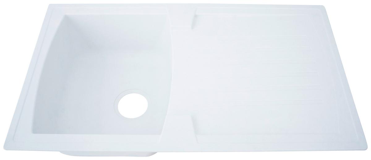 Pomivalno Korito Respekta Boston, 86x50cm - bela, Trend, kamen/umetna masa (86/20/50cm) - Respekta