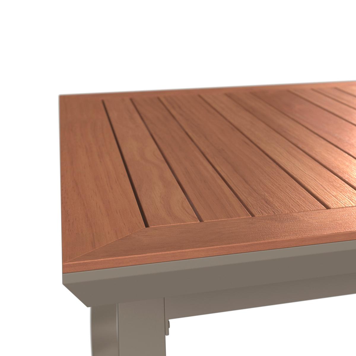 Dining-Loungeset Emma Creme Outdoorstoff/Polywood+Abd. - Creme/Hellgrau, MODERN, Kunststoff/Textil (248/318/72cm) - Bessagi Garden
