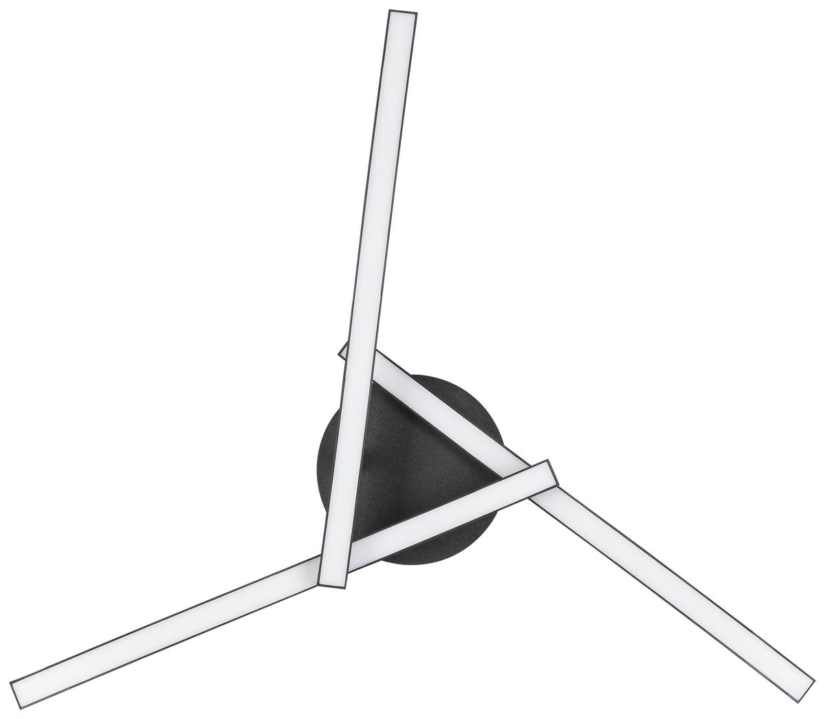 LED-Deckenleuchte Ito in Schwarz max. 18 Watt - Schwarz, MODERN, Kunststoff/Metall (56/56/11cm) - Mömax