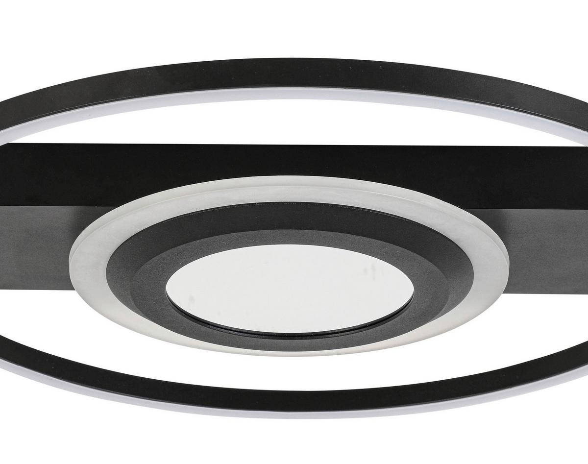 LAMPA SUFITOWA LED JESSY - czarny, Trend, tworzywo sztuczne/metal (42/40/6cm) - Novel