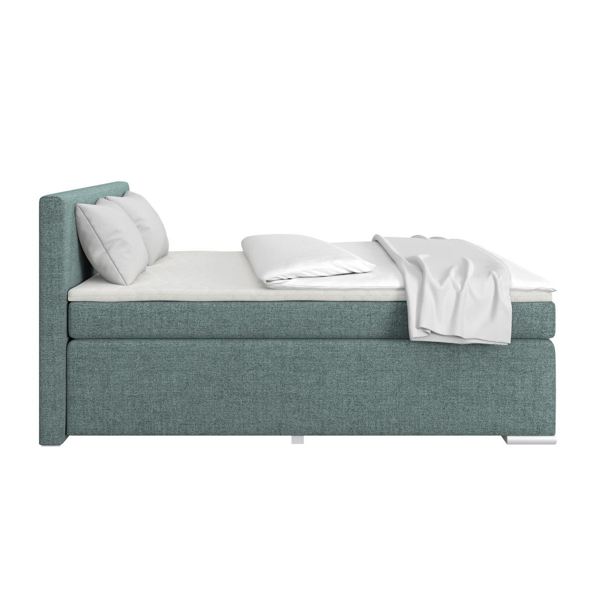 Boxspring Krevet Mira - siva/srebrne boje, Konvencionalno, drvo/tekstil (180/200cm) - Best Price