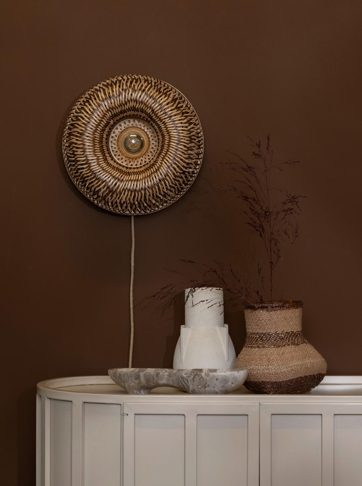 Stenska Svetilka Barbados, Rjava, Bambus - naravne barve/rjava, Basics, naravni materiali (35/15cm) - Good & Mojo