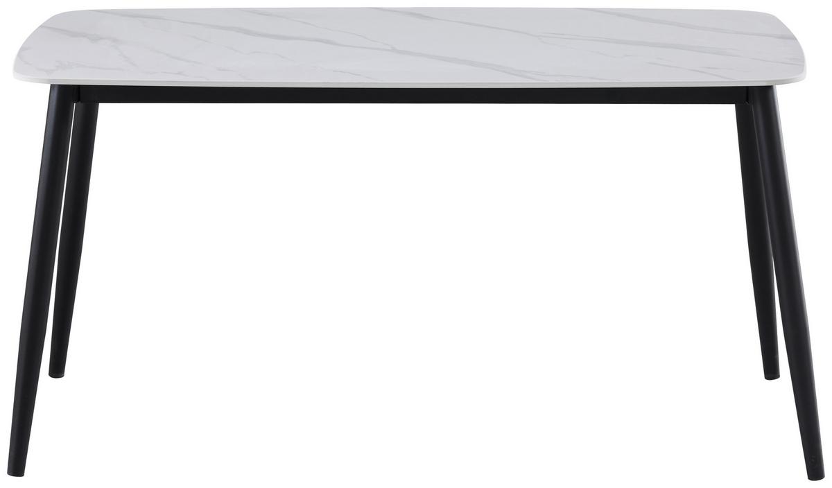 Stol Livorno - bijela/crna, Basics, metal/keramika (140/73/79cm) - Based