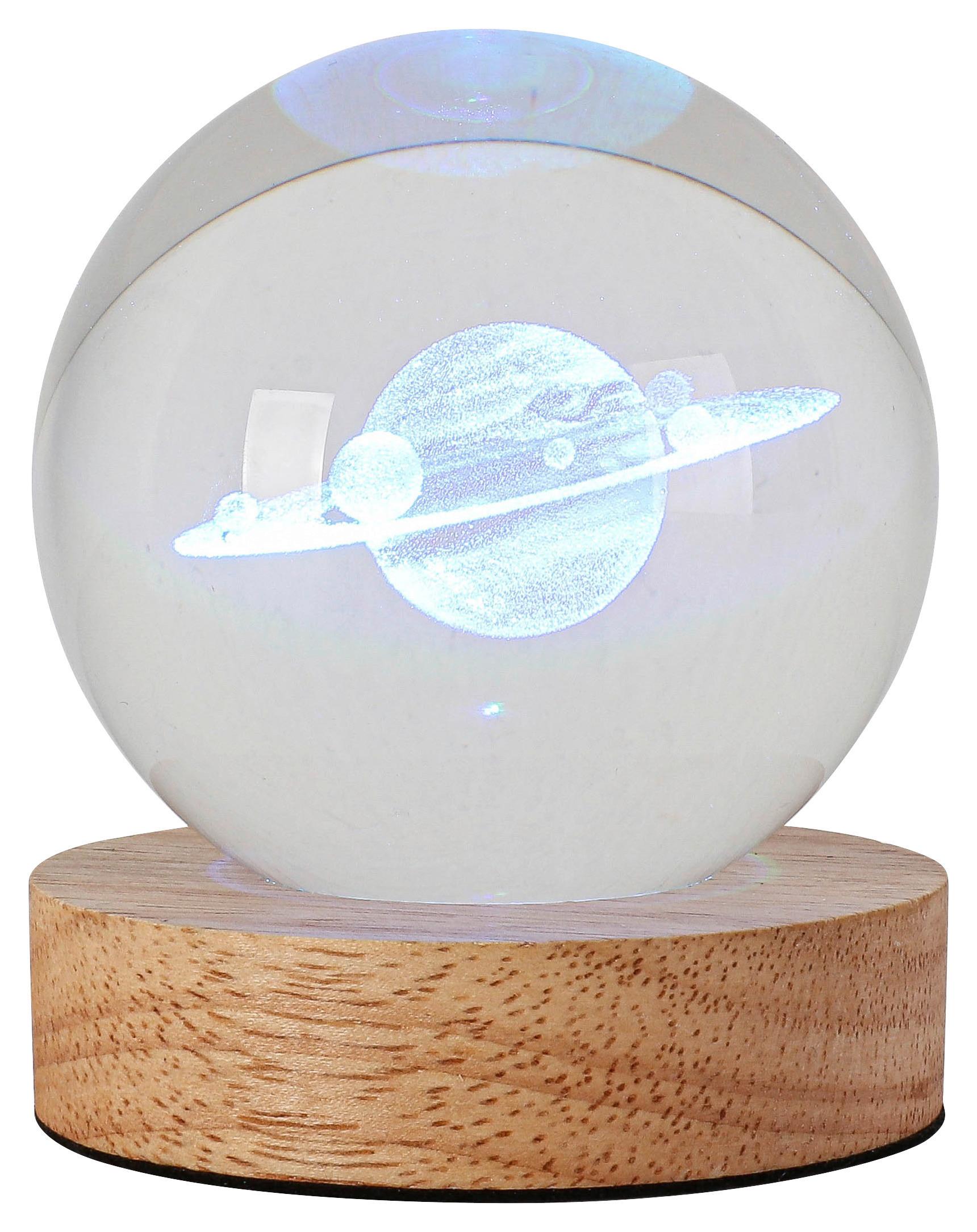 Okrasna Led-svetilka Moni - naravne barve/prosojno, Romantika, umetna masa/leseni material (8/9,5cm) - Mömax