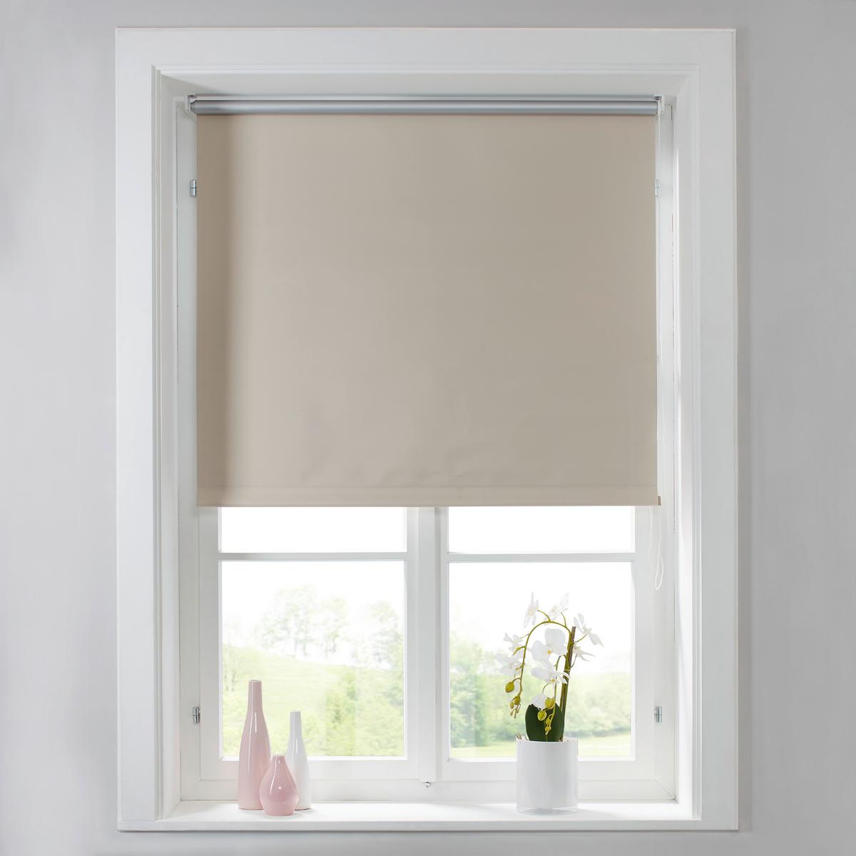 Klemmrollo Thermo ca. 60x150cm - Sandfarben, Textil (60/150cm) - Premium Living