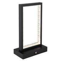 AKKU-TISCHLEUCHTE 24008S - Klar/Schwarz, Design, Kunststoff/Metall (14/7,5/23cm) - Globo